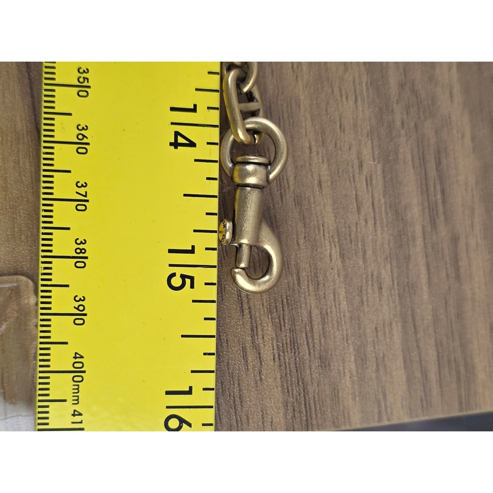 Coach Beat Brass Anchor Link Handbag Chain Strap with Dogleash Clips 15.5 Inch - Picture 6 of 6